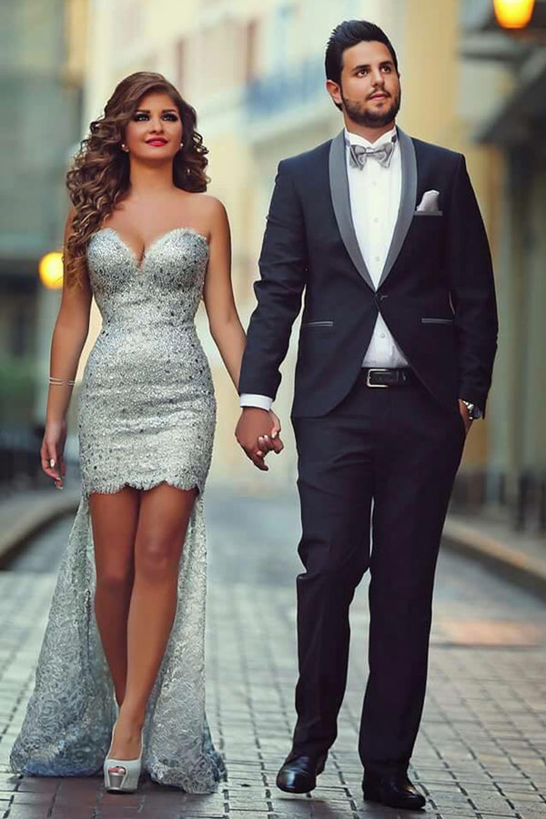 Koscy Formal Black Two-Piece Designer Wedding Suit with Shawl Lapel