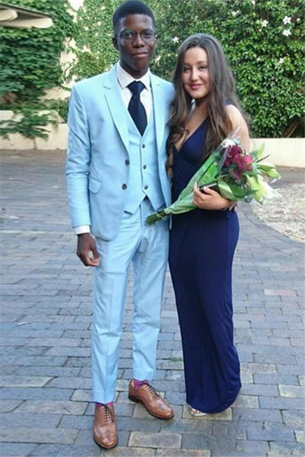 Koscy Blue Prom Party Suits - Gorgeous 3 Pieces for Guy, Online