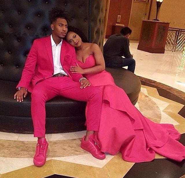 Koscy Notched Lapel Prom Suit - William Party Bespoke for Man, Fuchsia