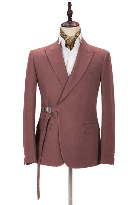 Koscy Stylish Two-Piece Groom and Groomsmen Suit with Peaked Lapel