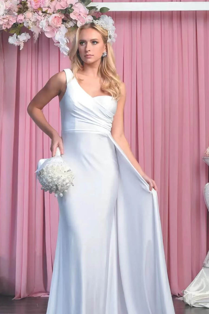 Elegant Mermaid Long Evening Dress with Ruffles and Sweetheart One Shoulder
