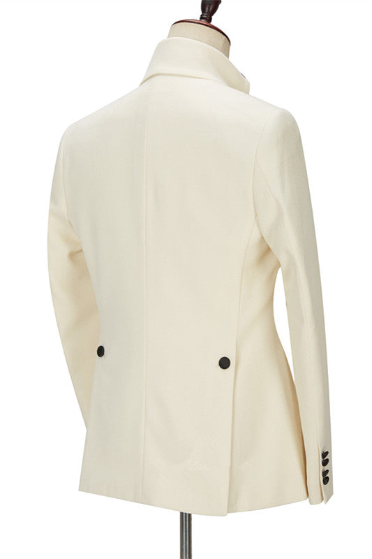 Koscy Handsome White One-Button Men's Wearhouse Wedding Suit