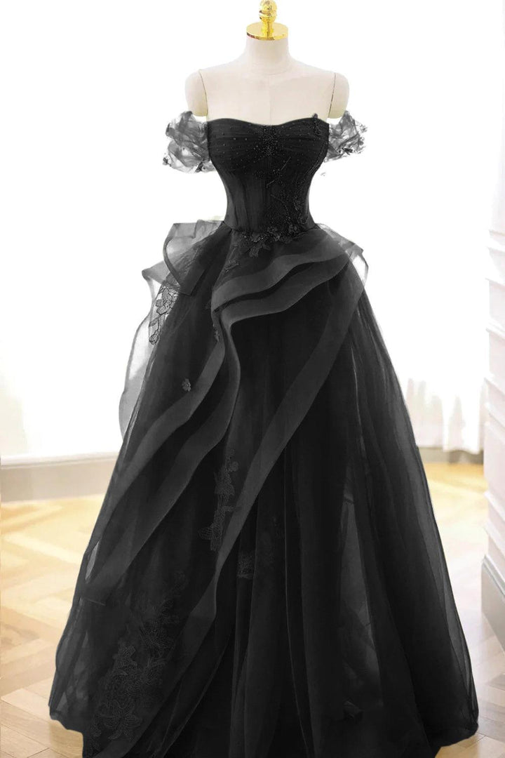 Exquisite Dusty Green Long Prom Dress Tulle Lace Corset Formal Party Evening Dress