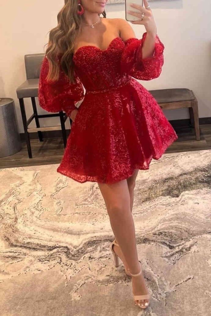 Koscy A-Line Sweetheart Homecoming Dress