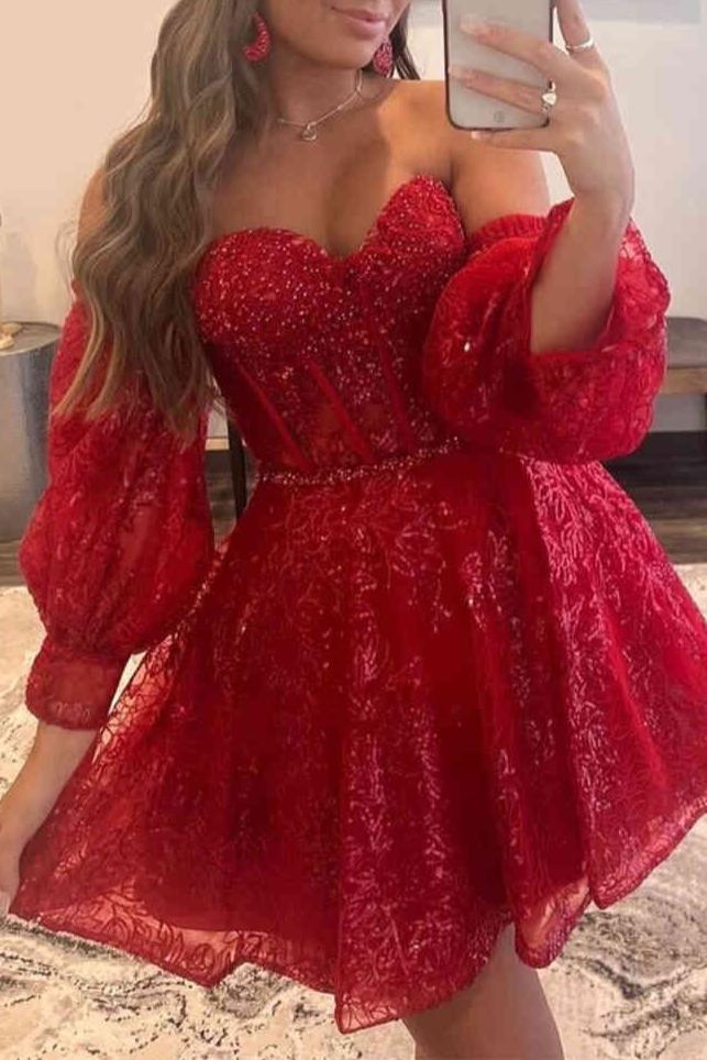 Koscy A-Line Sweetheart Homecoming Dress