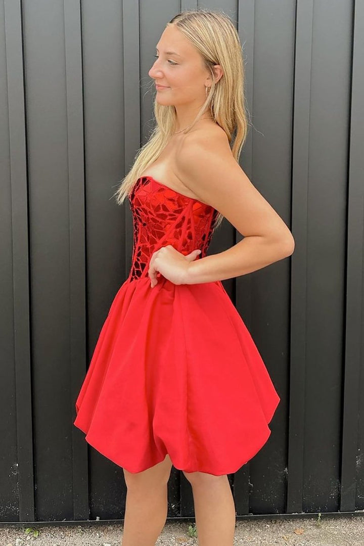Koscy A Line Off the Shoulder Short Homecoming Dress