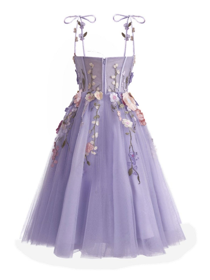 Koscy A-Line Lavender Bloom Mini Homecoming Dress