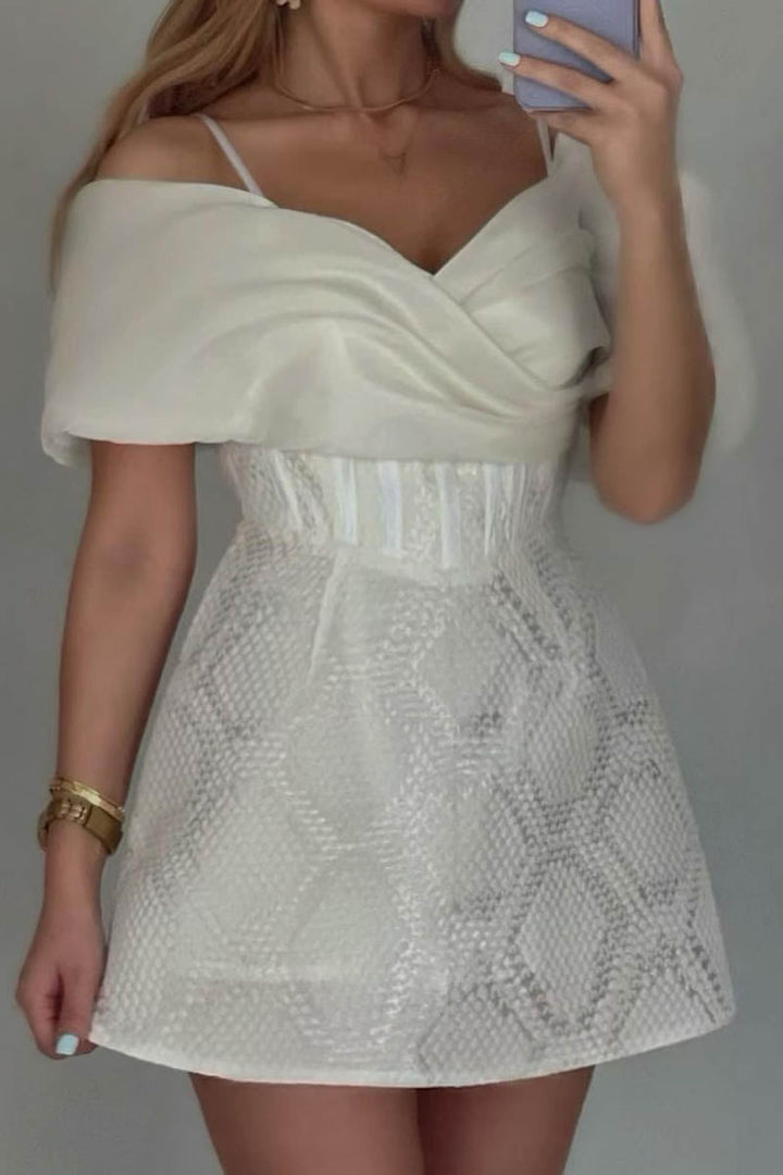 Koscy A Line Off Shoulder Short Homecoming Dress Party Gown