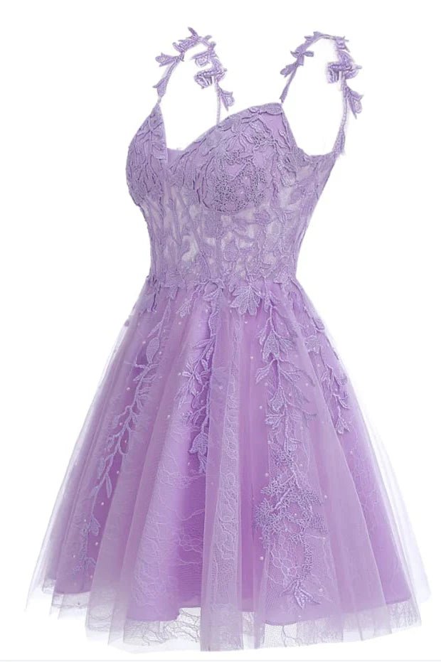 Koscy A Line Sweetheart Mint Appliques Short Homecoming Dresses