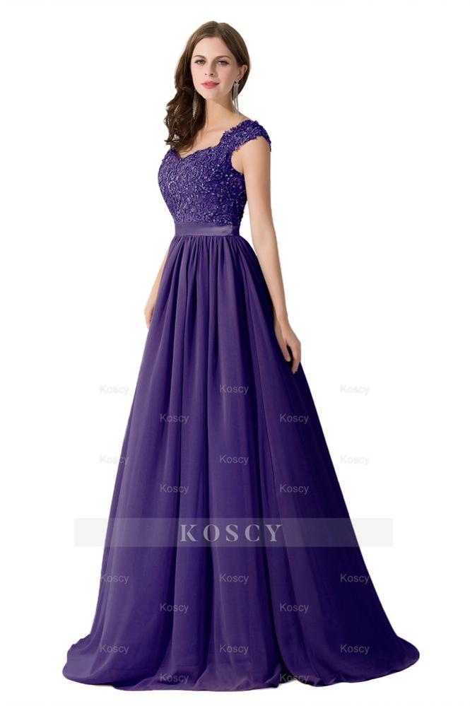 A-line V Neck Chiffon Bridesmaid Dress with Appliques A-line V Neck Chiffon Bridesmaid Dress with Appliques