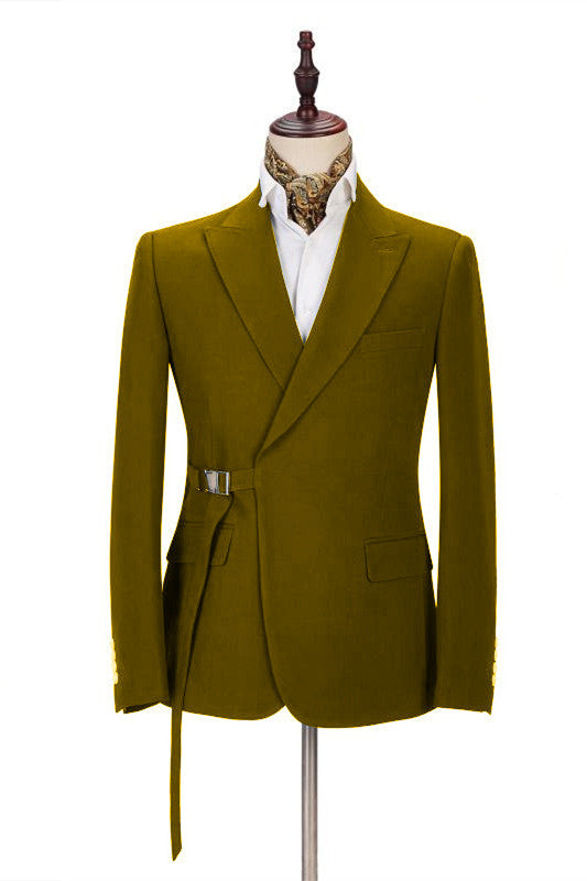 Koscy Modern Two-Piece Formal Dinner Suit with Peaked Lapel for Men