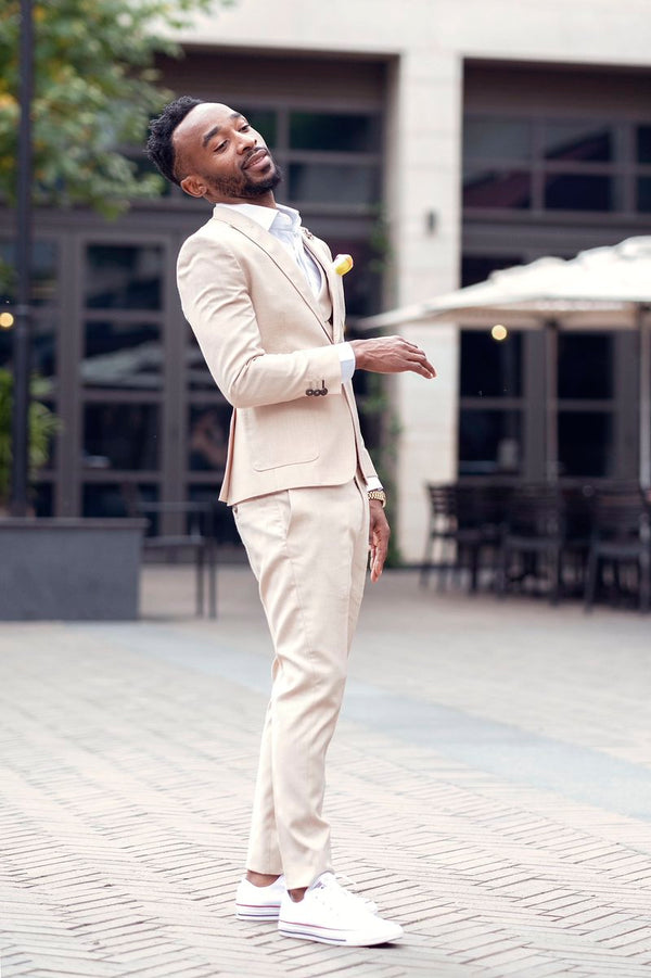 Koscy Elegant Matthew Best-Fit Groom Suit with Peaked Lapel for Wedding