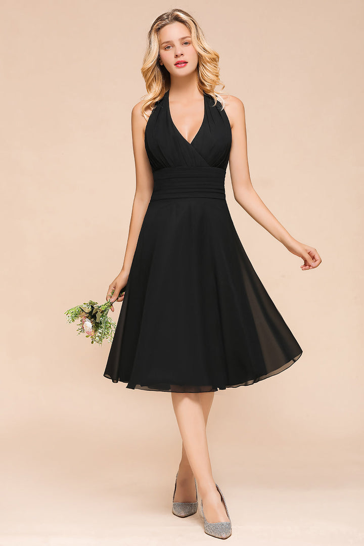 black halter top bridesmaid dresses Affordable V-Neck Short it flatters with luxurious Tammy Mac Duggal Beaded Cap Neck Size:3XL