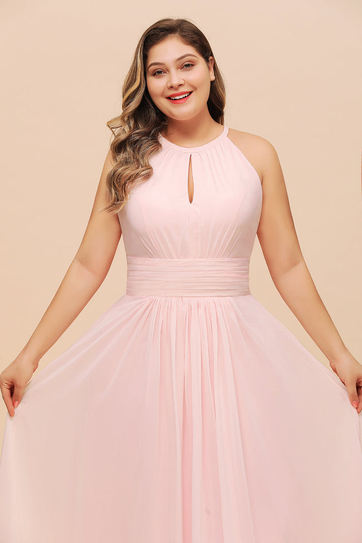 pink plus size bridesmaid dress BMbridal Affordable Chiffon Round Neck Oversized Bow Detail Size:Preorder 9-10 contemporary menswear Black Funeral Dresses |