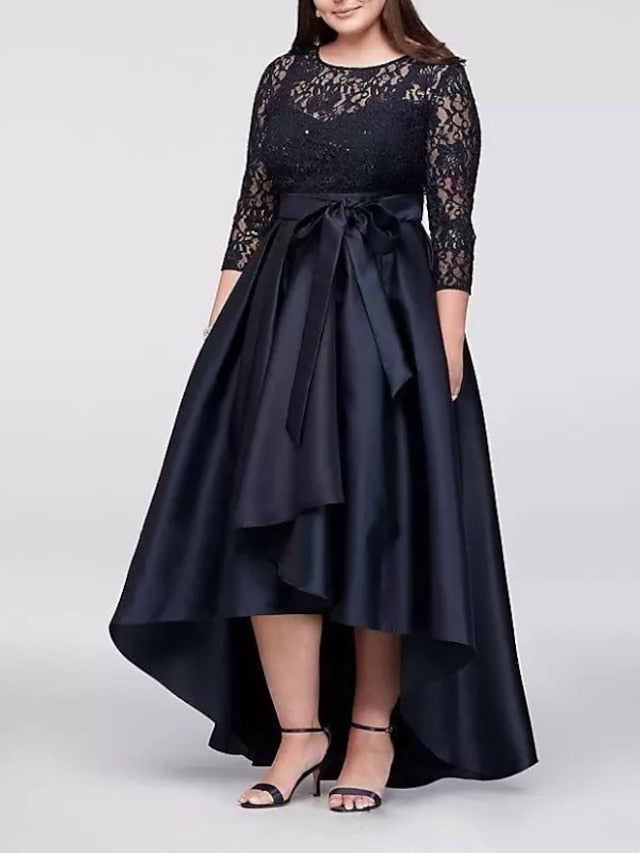 Asymmetrical Plus Size Mother of the Bride A-Line/Princess Scoop Dress Asymmetrical Plus Size Mother of the Bride A-Line/Princess Scoop Dress