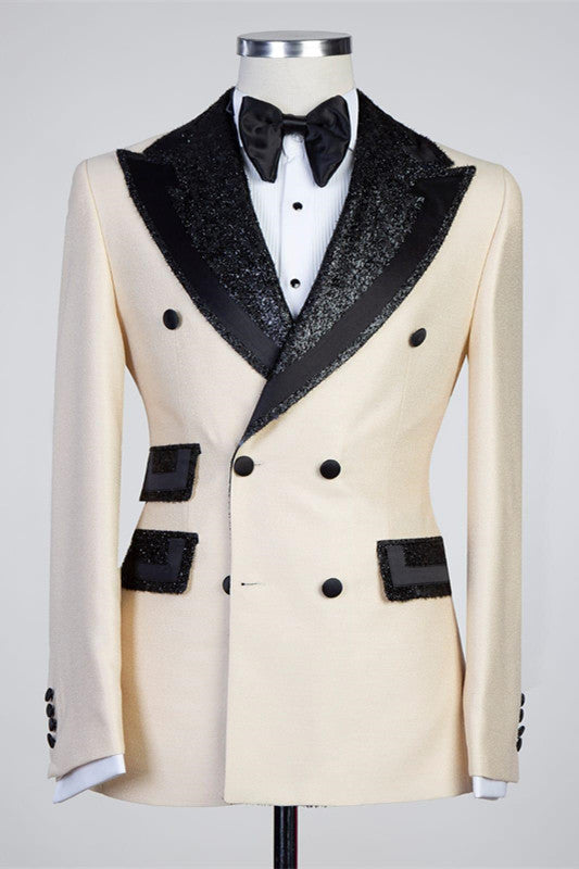 Koscy New Arrival Double-Breasted Reception Suit with Peaked Lapel
