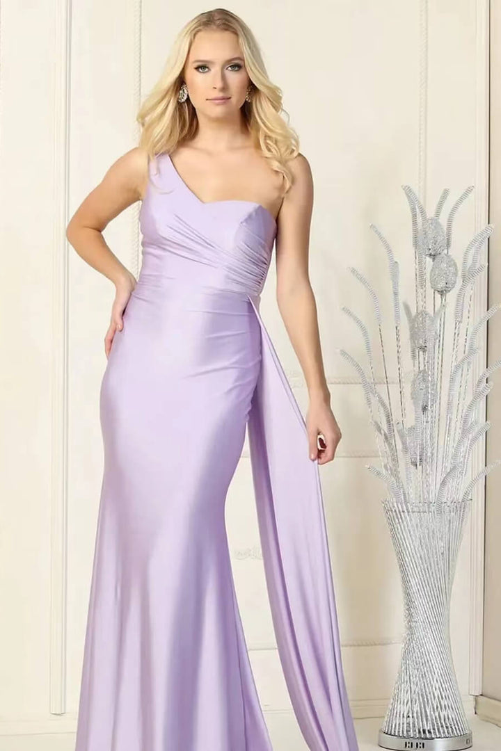 Elegant Mermaid Long Evening Dress with Ruffles and Sweetheart One Shoulder