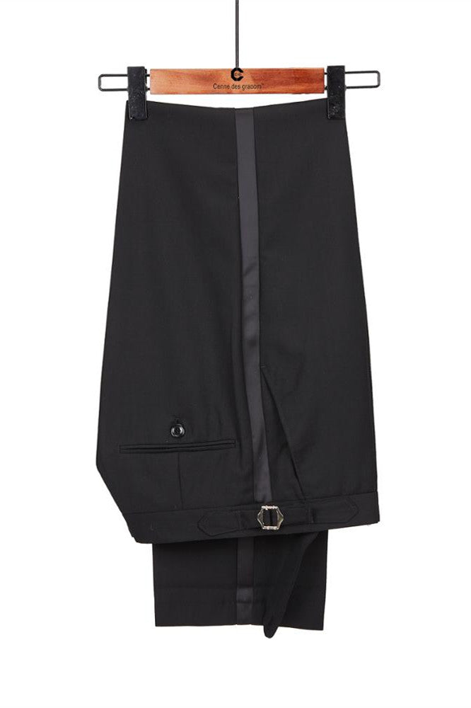 Koscy Gorgeous Casual Black Prom Outfit with Peaked Lapel for Men