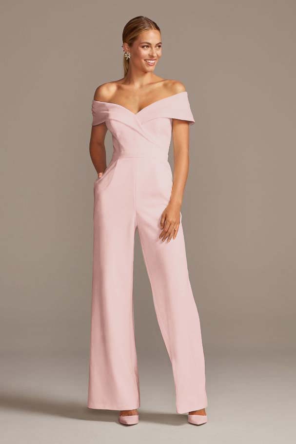 Koscy Graceful White Off-the-Shoulder Sleeveless Strapless Long Jump Suit
