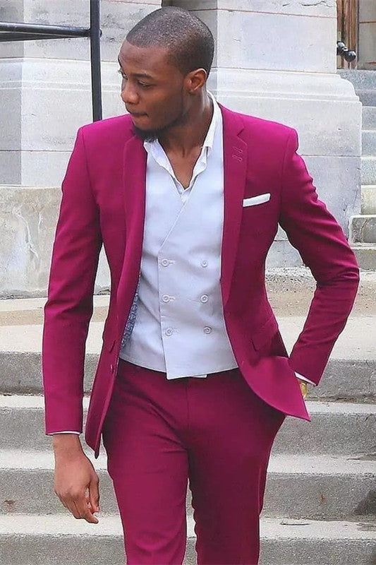 Koscy Custom Men’s Wearhouse Wedding Suit with Notched Lapel