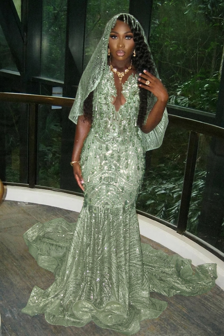 mermaid glitter prom dresses Navy Blue Long Mermaid Prom Dress with Glitter Navy / 18