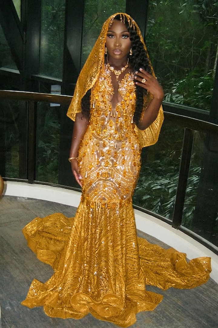 gold prom dress with sleeves Full Long Sleeve Gold Prom Dresses - Long & Short Prom Gowns