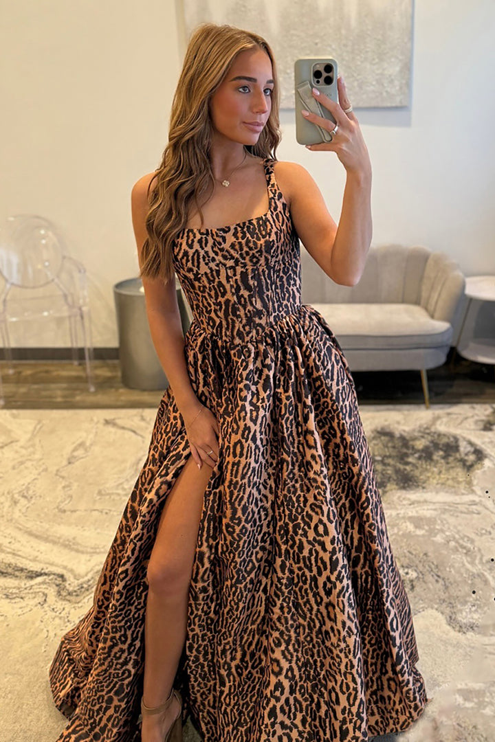 leopard print homecoming dress Strapless Leopard Hoco Dress: Ava Presley 26455 Leopard Print / 00 main image 0