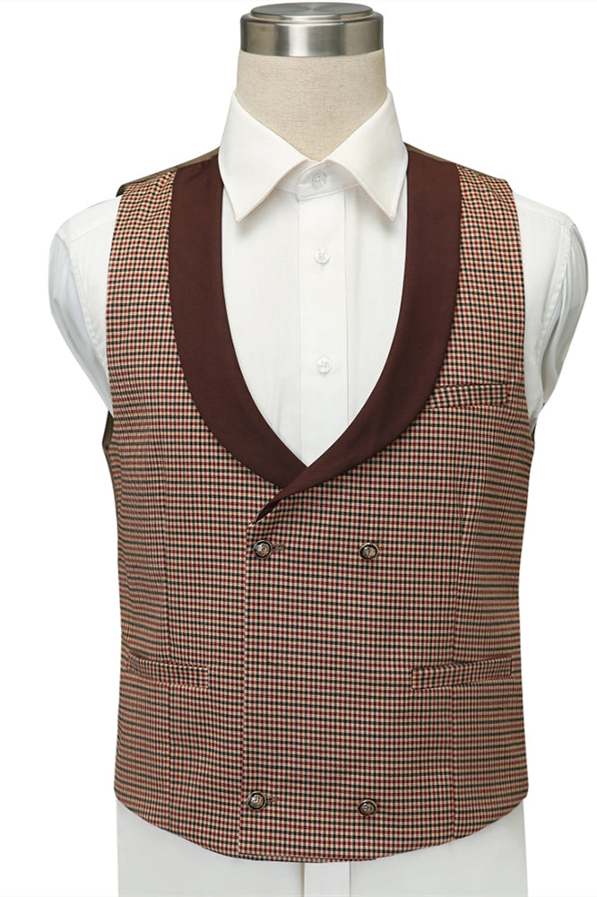 Koscy Fashionable Burgundy Fitted Wedding Suit with Notched Lapel for Men’s Parties