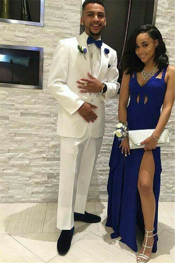 Koscy White Custom Wedding Suits - 2 Pieces with Shawl Lapel, Fashion