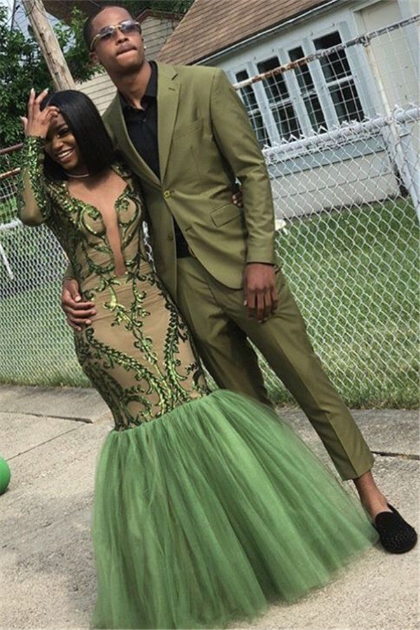 Koscy Bespoke Lime Green Party Prom Suit - Elegant 2-Piece for Men