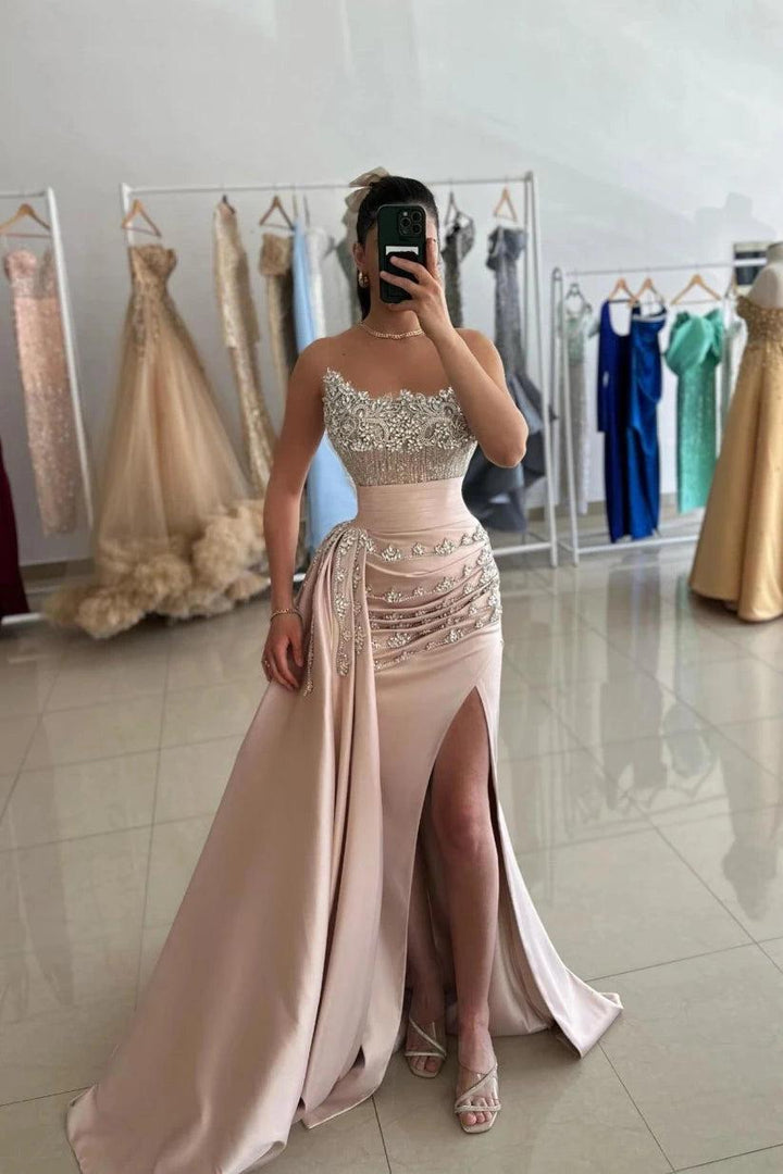 crystal beaded mermaid prom dress Halter High Neck Rhinestone Beaded Mermaid Prom Dresses APD3023