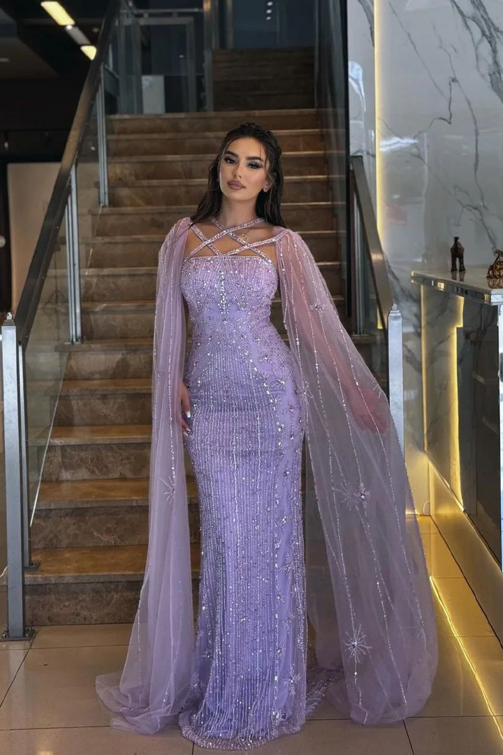 strapless open back dress Lavender Sparkly Ruffle Wedding Gown Halter Neck Quinceanera Dress Custom Colors / 10 main image 1
