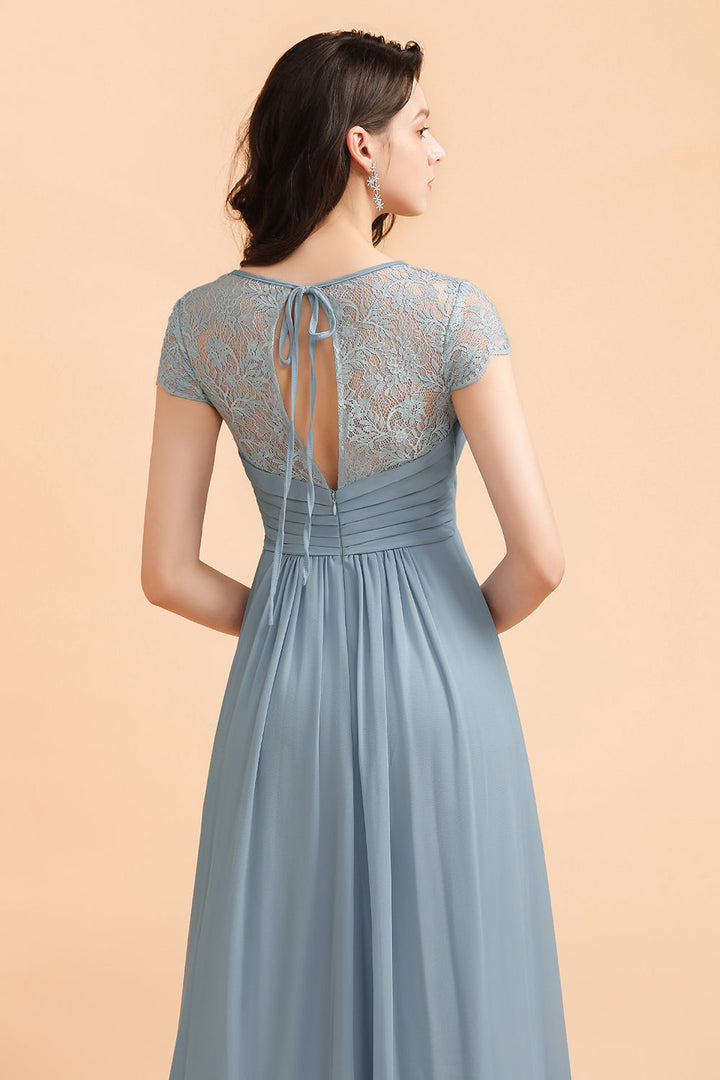 classy elegant short bridesmaid dresses Generic Womens Short Bridesmaid Dresses Chiffon A Line Flutter Sleeve High Low Ruched Flowy Wedding Guests Party Prom Dress