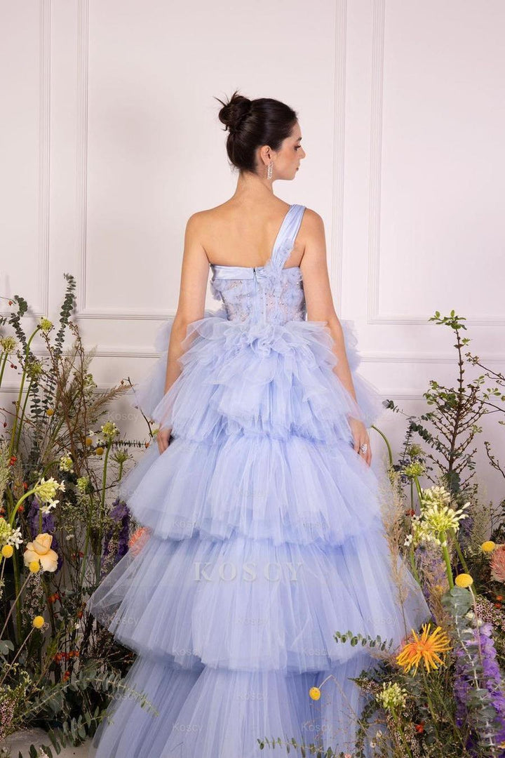 Tulle Gown With Sleeves Rosalie Maxi Dress Blue Fashion Nova