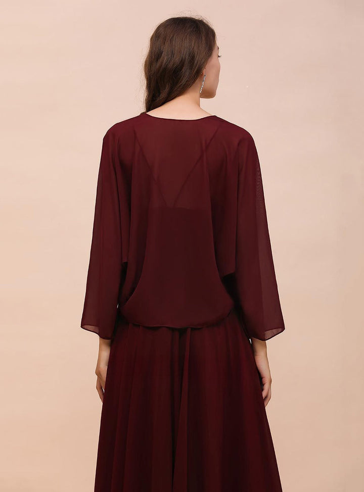 Chiffon Long Sleeves Special Occasions Wrap-koscy