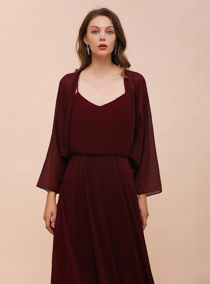 Chiffon Long Sleeves Special Occasions Wrap-koscy