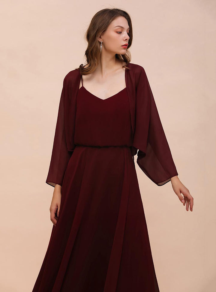 Chiffon Long Sleeves Special Occasions Wrap-koscy