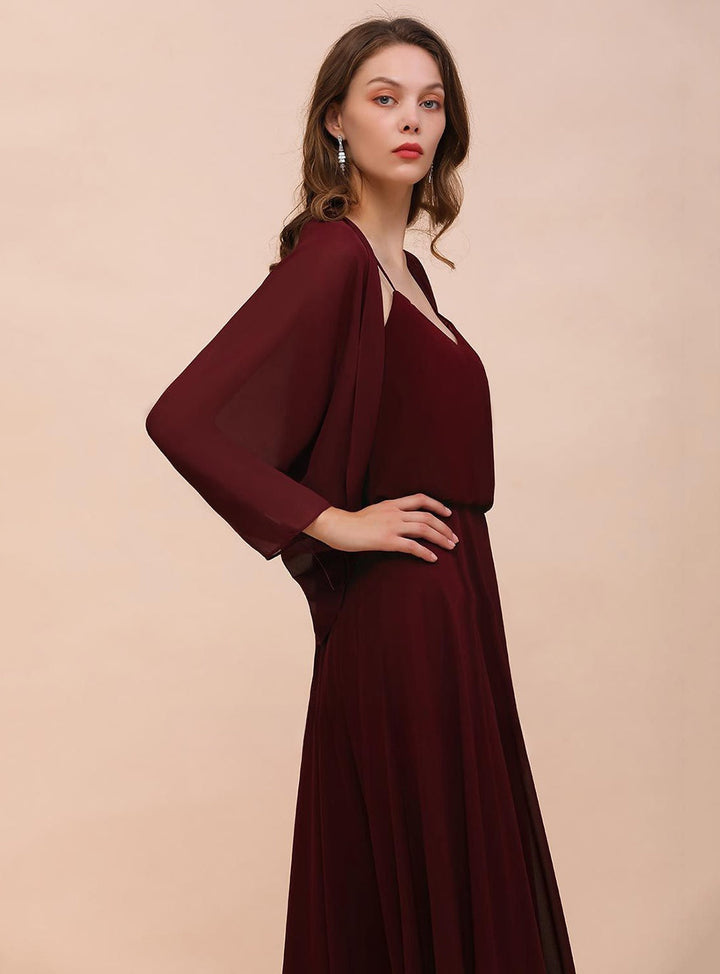 Chiffon Long Sleeves Special Occasions Wrap-koscy