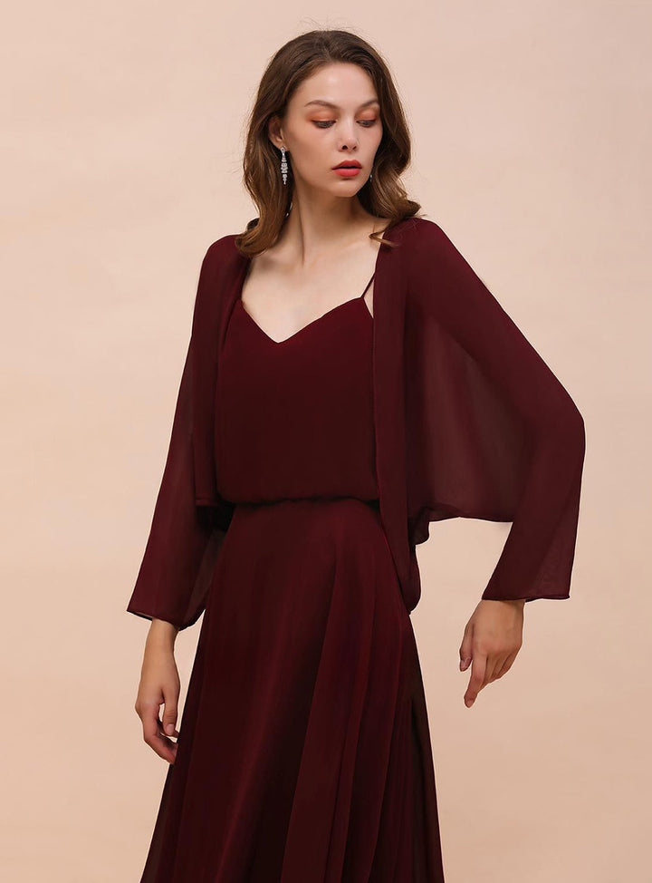 Chiffon Long Sleeves Special Occasions Wrap-koscy
