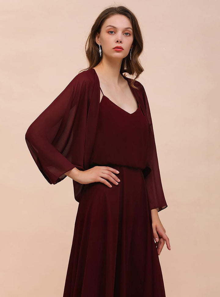 Chiffon Long Sleeves Special Occasions Wrap-koscy