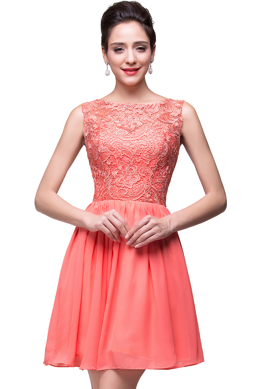Shop Sheath Lace Chiffon Floor Length Dresses-Koscy Shop Sheath Lace Chiffon Floor Length Dresses-Koscy