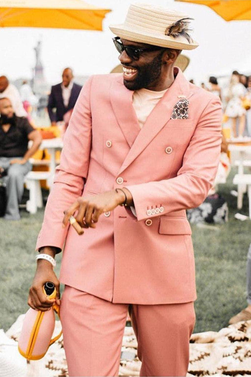 Koscy New Peaked Lapel Bespoke Business Prom Suit for Men