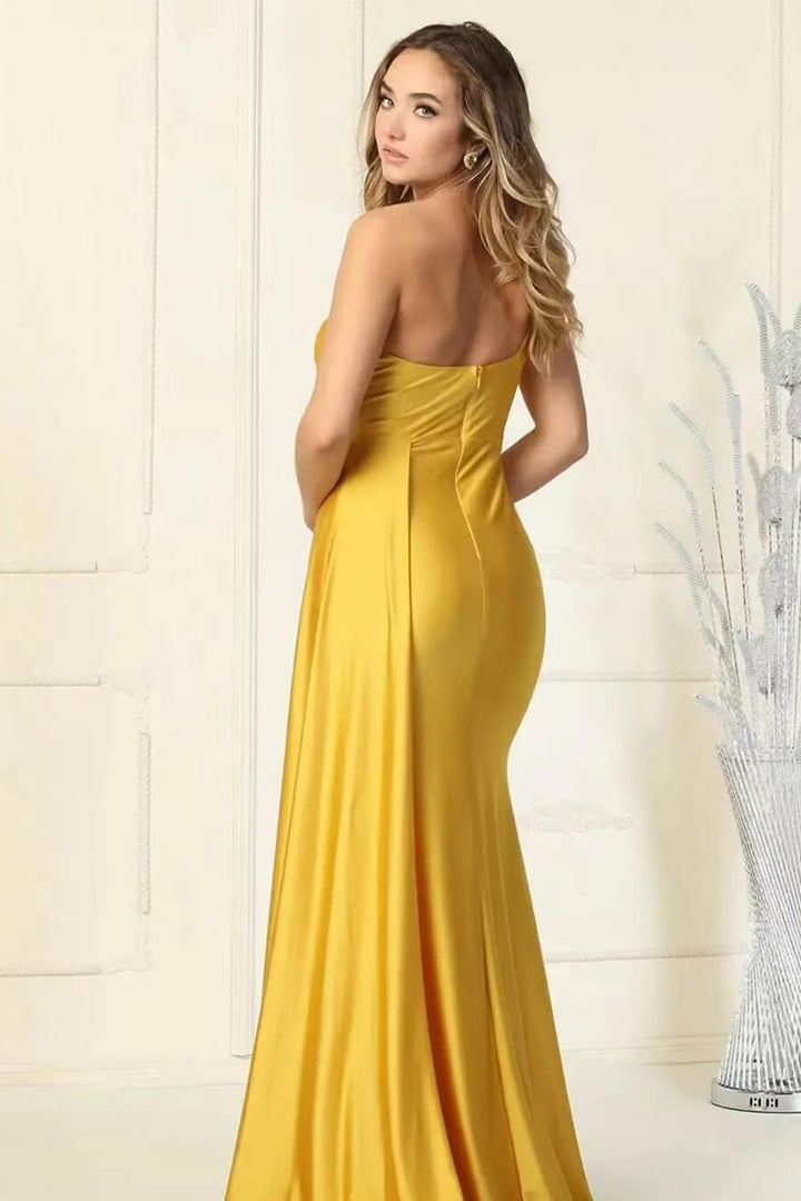 Elegant Mermaid Long Evening Dress with Ruffles and Sweetheart One Shoulder