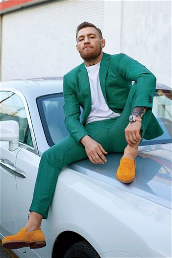 Koscy Stylish Dark Green Tuxedo Suit for Wedding