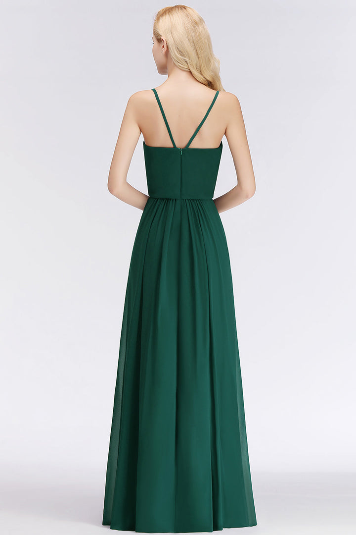 green modest bridesmaid dresses Modest LDS Dark Hunter Green Bridesmaid Dresses Elbow Sleeves