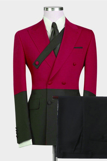 Koscy Fashionable Red Best-Fit Wedding Suit from Men’s Wearhouse