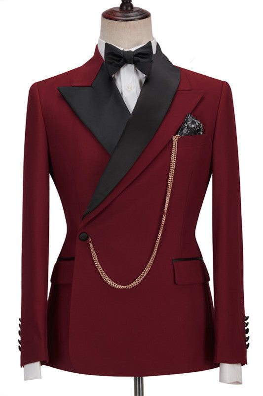 Koscy New Red Prince Evening Suit with Peaked Lapel