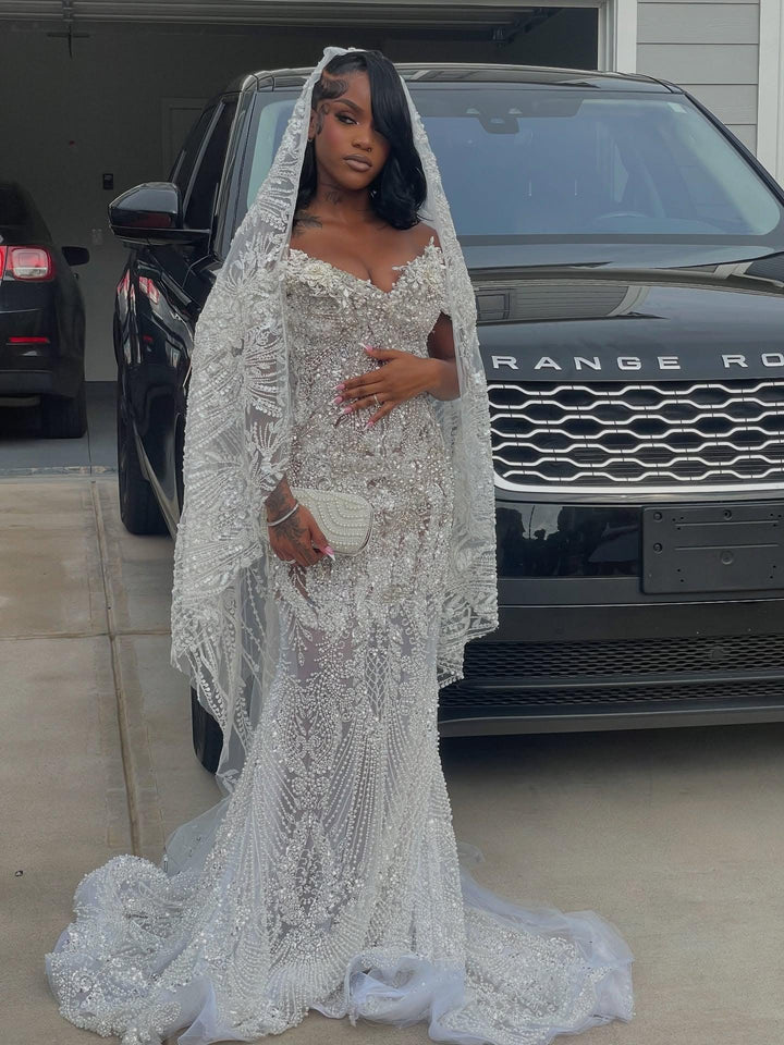 off white lace prom dress Lace Prom Dress,White Prom Gown,Slit Prom Gowns,Elegant Evening Dress