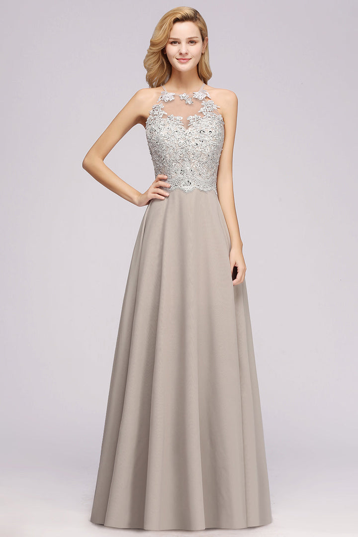 Exquisite Sleeveless Slit Lace Affordable Bridesmaid dresses with Beadings