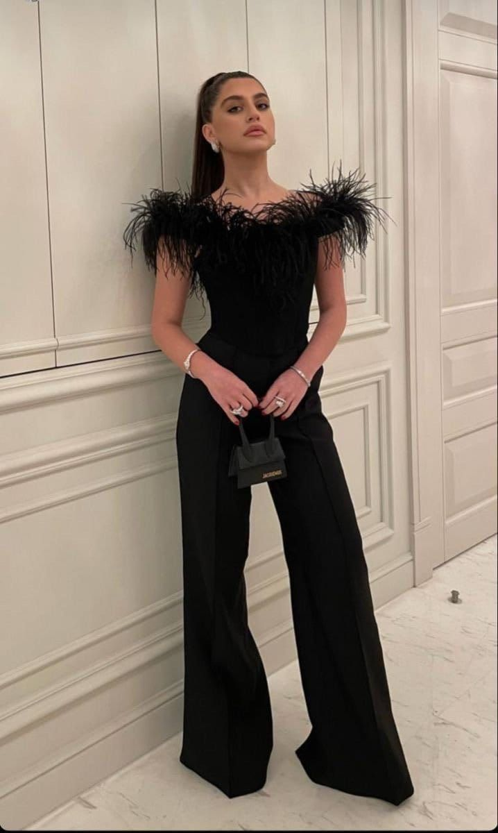 Koscy Chic Black Off-the-Shoulder Sleeveless Long Jump Suit